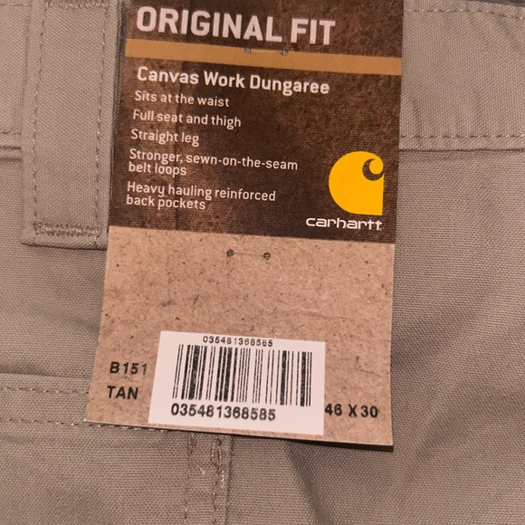 Carhartt orginal fit Canvas work dungaree - Picture 4 of 4
